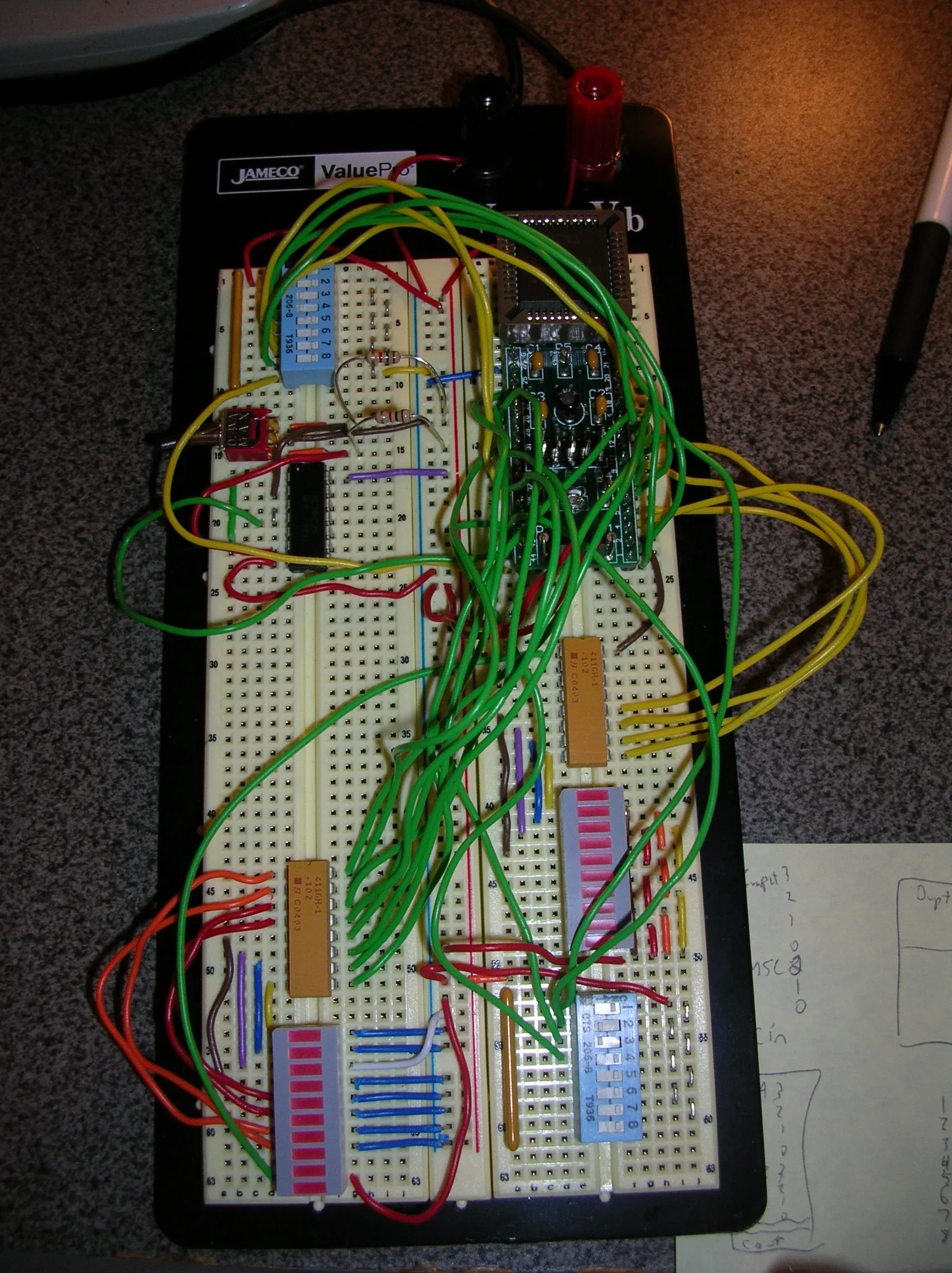 EEL3701 My breadboard from one of the Digital Logic labs