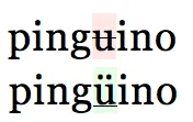 Color-coded diff of a misspelled answer