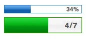 Final progress bars with labels