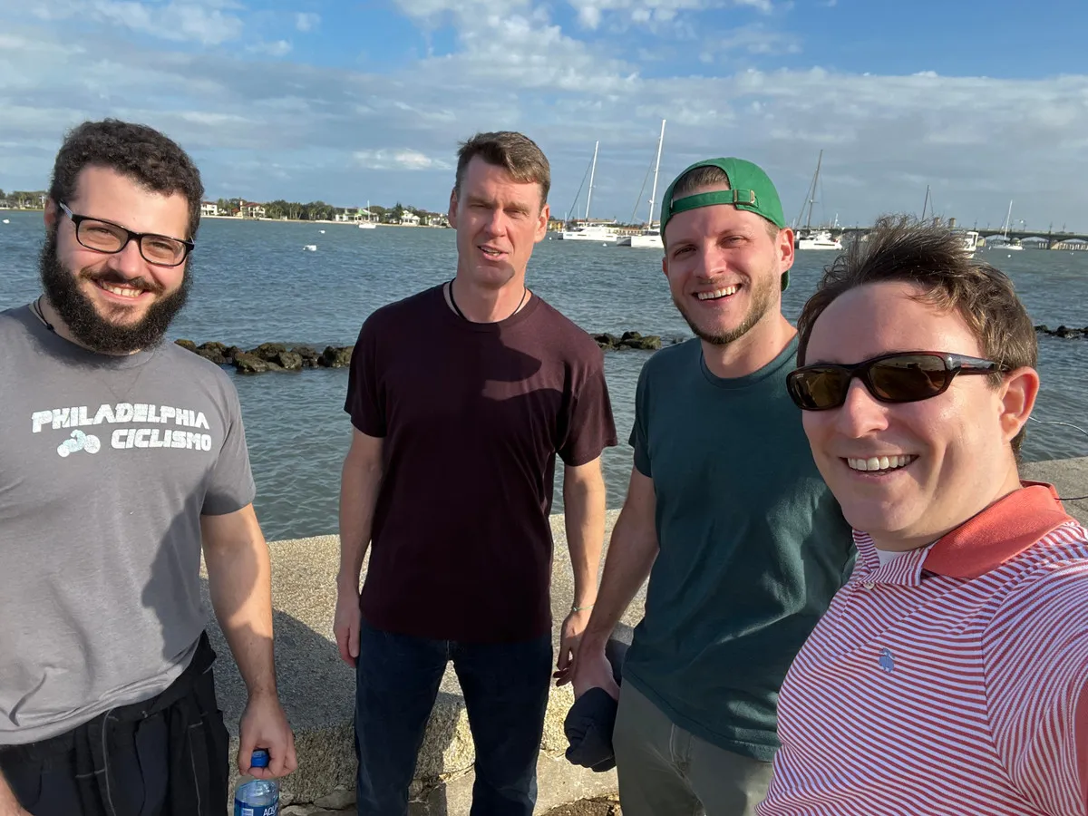 Four of us on the waterfront in St. Augustine